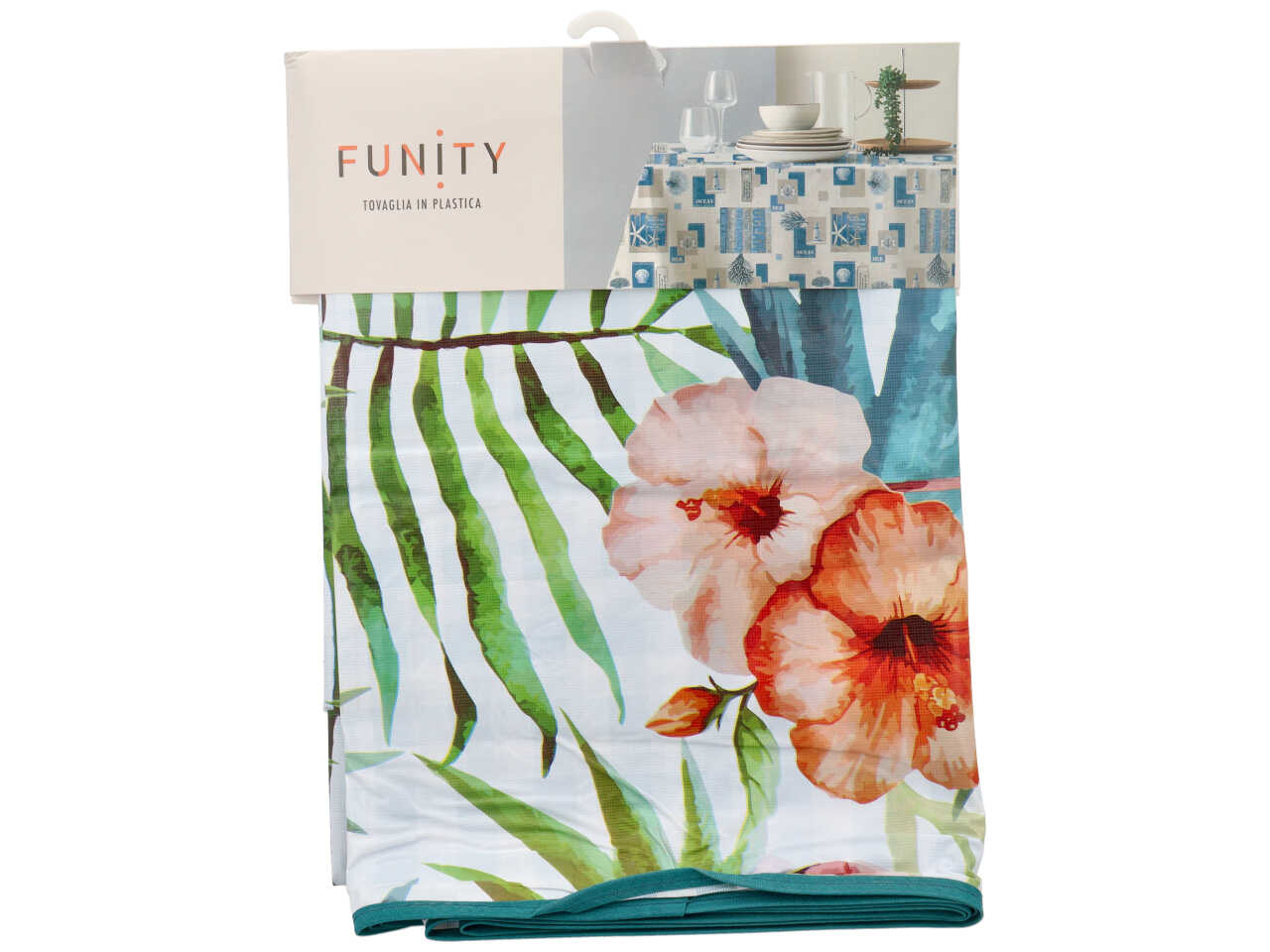 Funity tovaglia in plastica stampata reversibile cm 140*180 6p unica