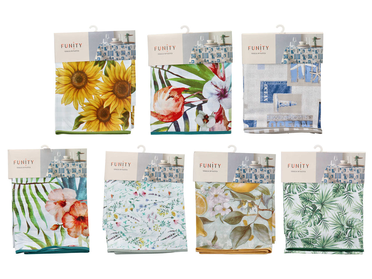 Funity tovaglia in plastica stampata reversibile cm 140*180 6p unica