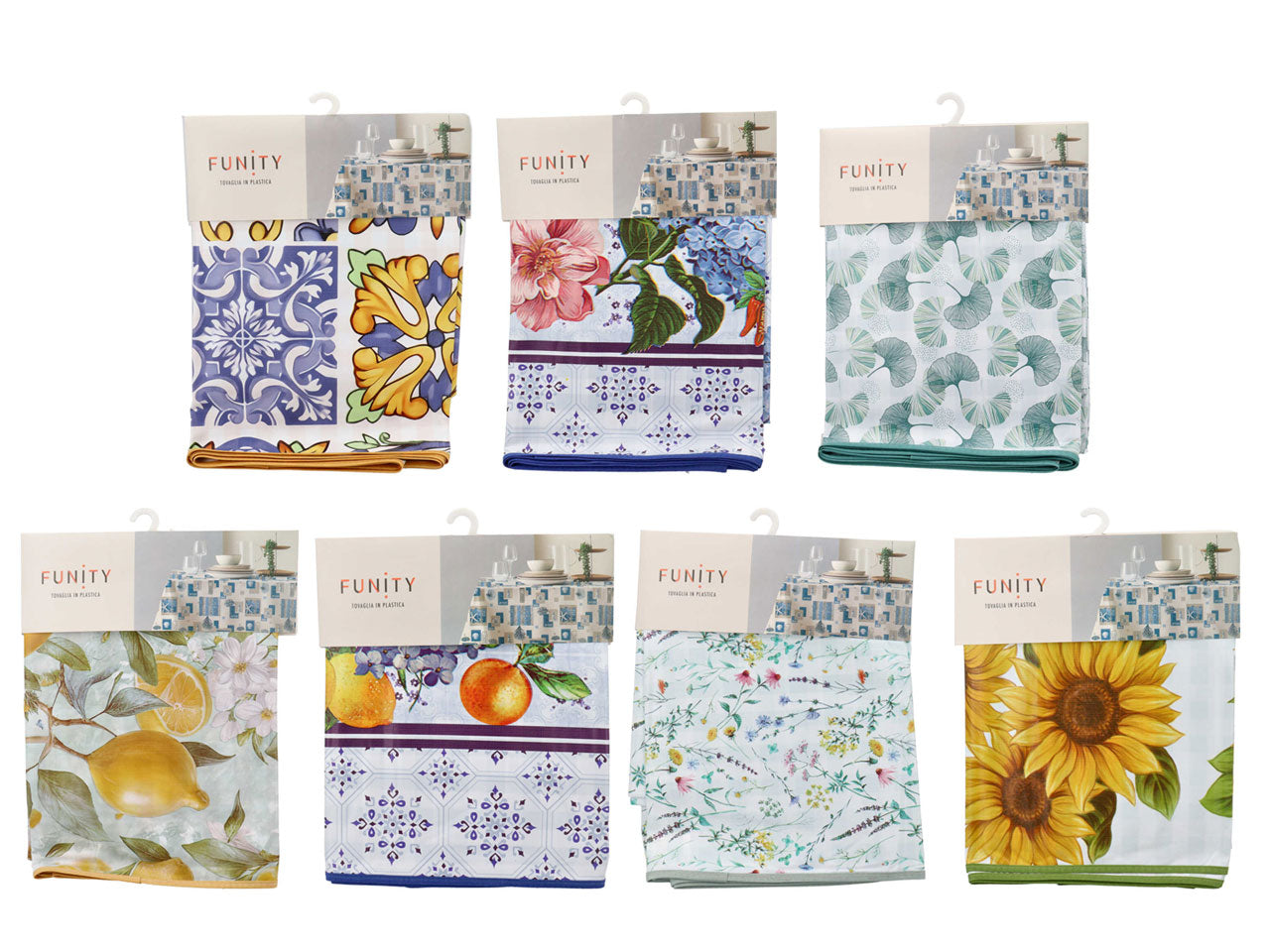 Funity tovaglia in plastica stampata reversibile cm 140*240 12p unica