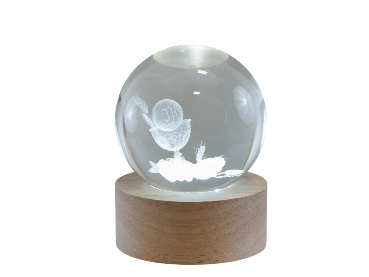 Lampada globo calice comunione c/base 6x6x8 cm