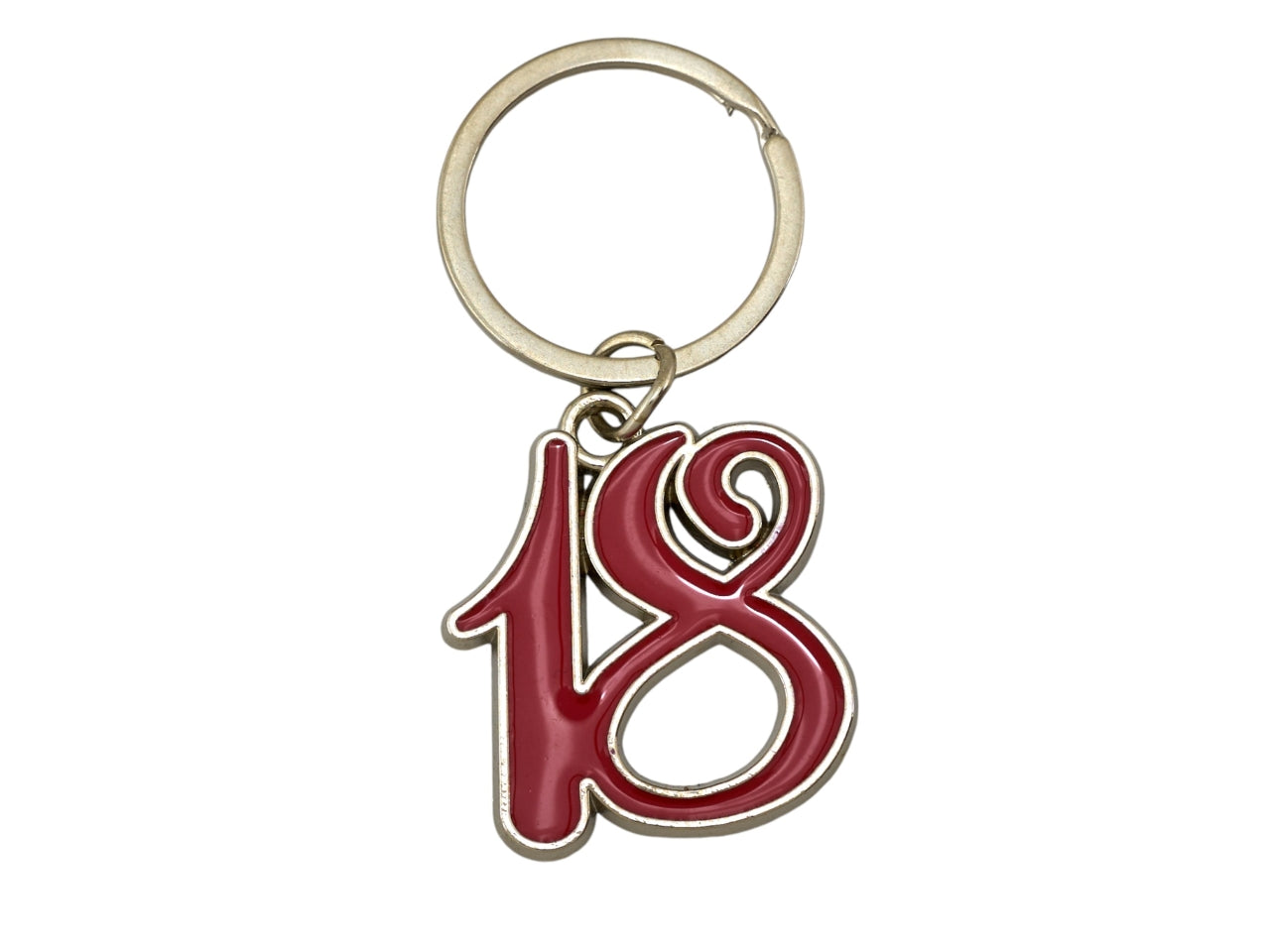 Portachiavi metal 18 rosso mis:2,8x3