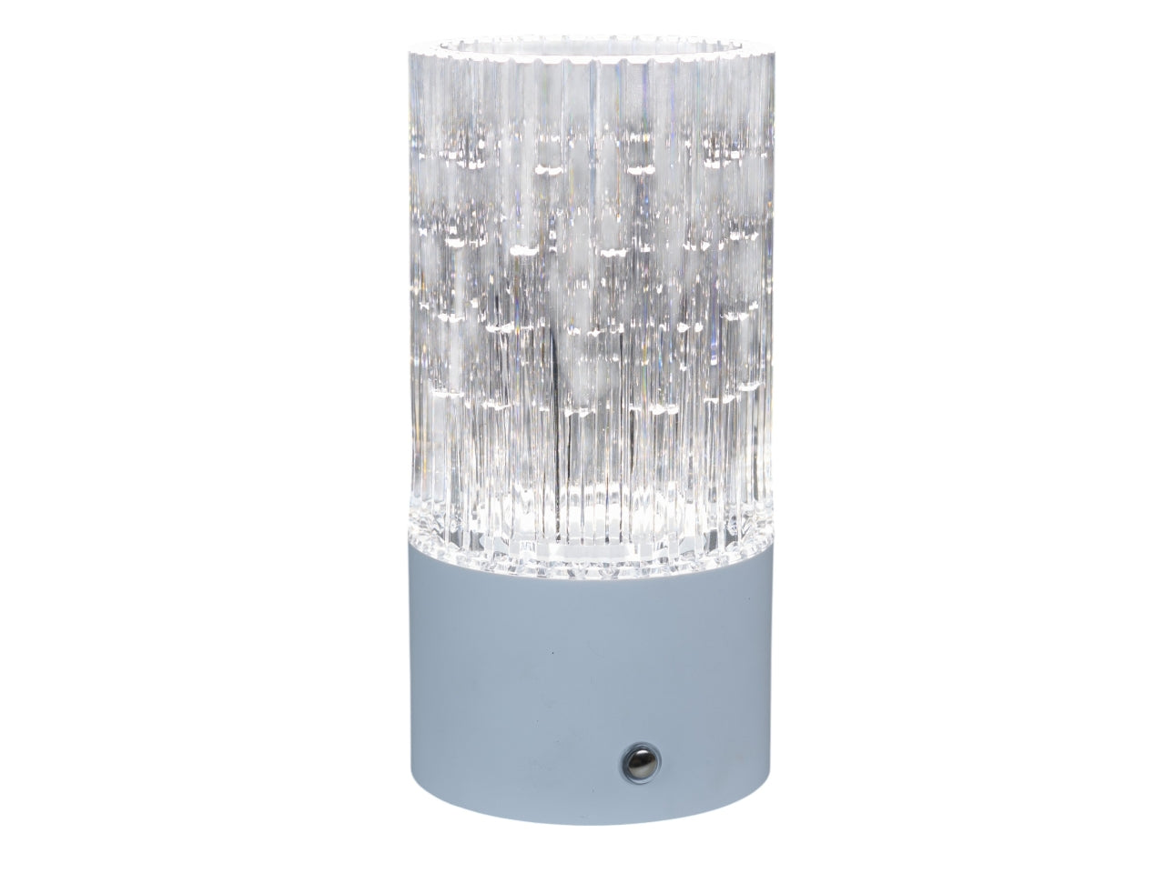 Lampada led vaso cilindro bianco d.9xh.18 cm