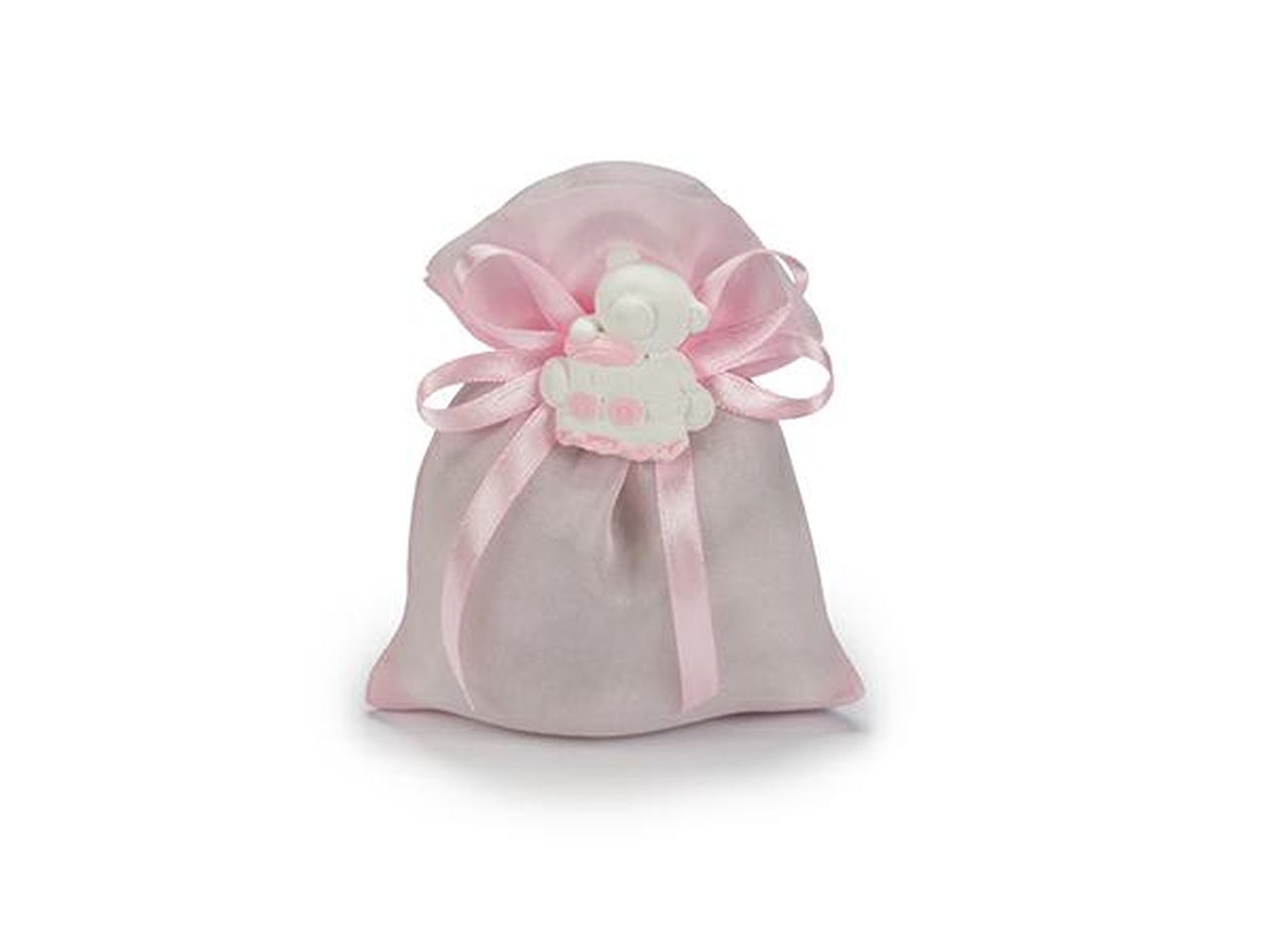 Sacchetto organza 10x13hcm di colore rosa