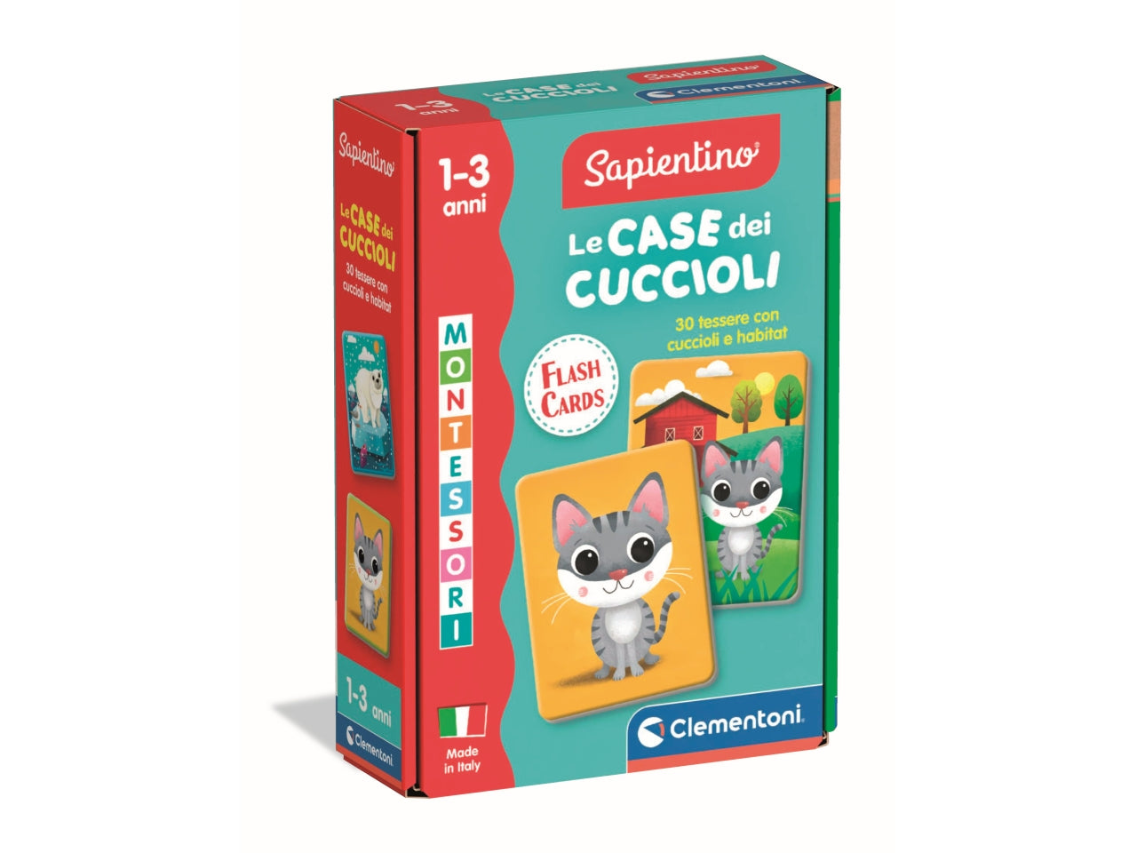 Montessori flashcards baby le case dei cuccioli
