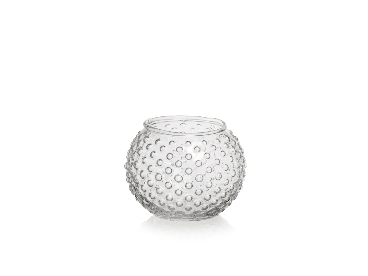 Vaso sfera con decoro a pois h.7 xd.10 cm