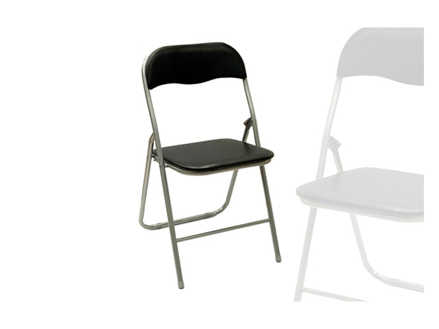 Sedia pieghevole silver/nera 765117 $