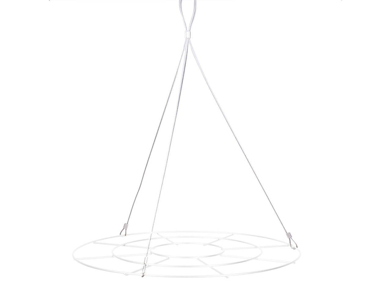 Espositore in metallo da appendere d.90cm di colore di colore bianco