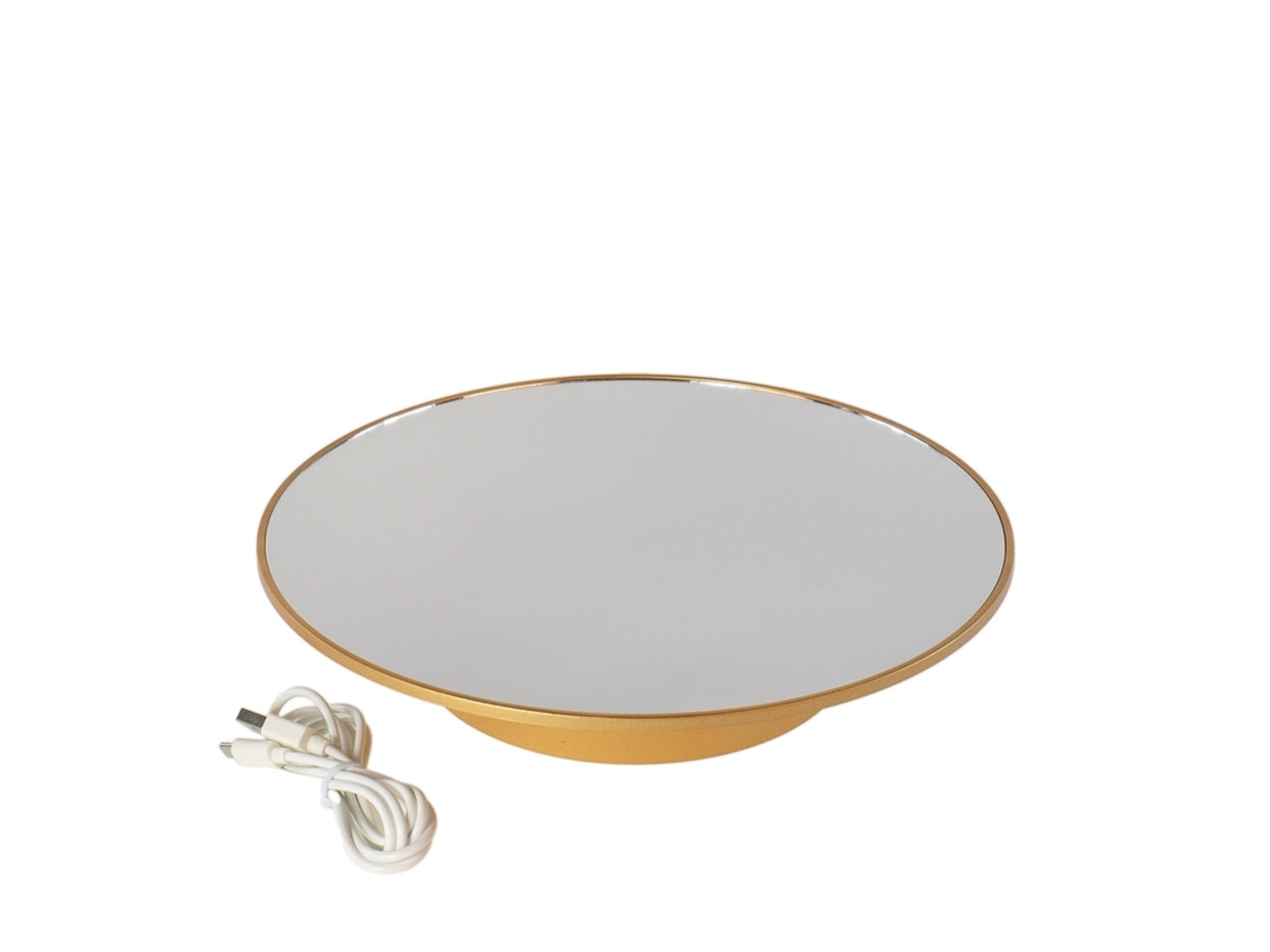 Base girevole con specchio d.32cm portata 10kg abs di colore oro