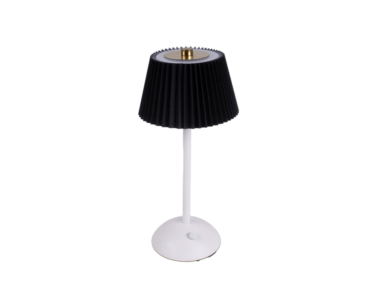 Lampada led touch in pvc e metallo d.14x30cm di colore nera e oro