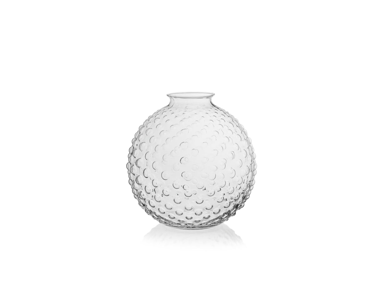 Vaso sfera con decoro a pois h.17xd.16 cm
