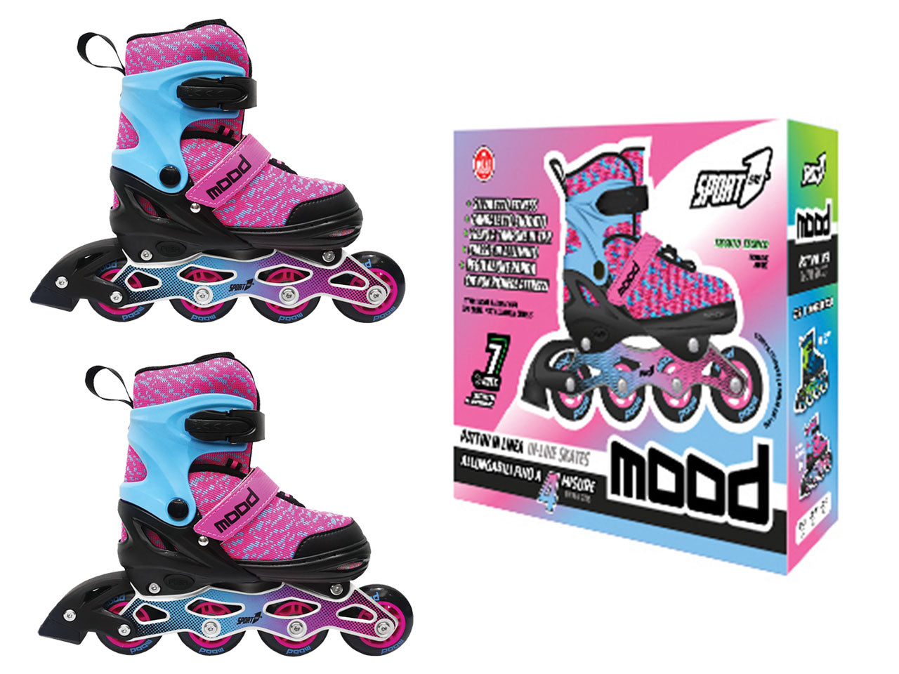 Pattini a rotelle linea mood girl 31-34