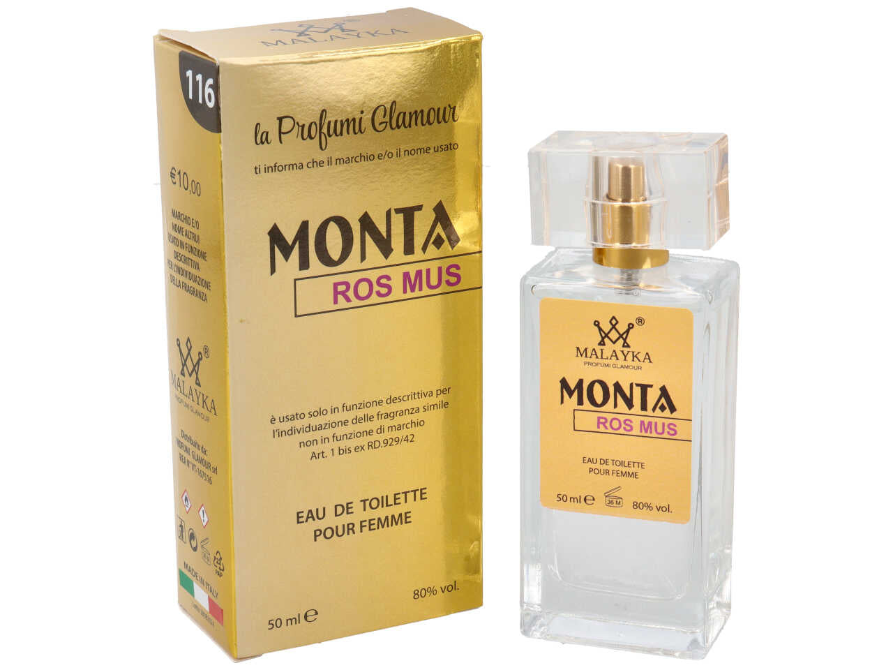 Profumo donna 50ml monta rose musk