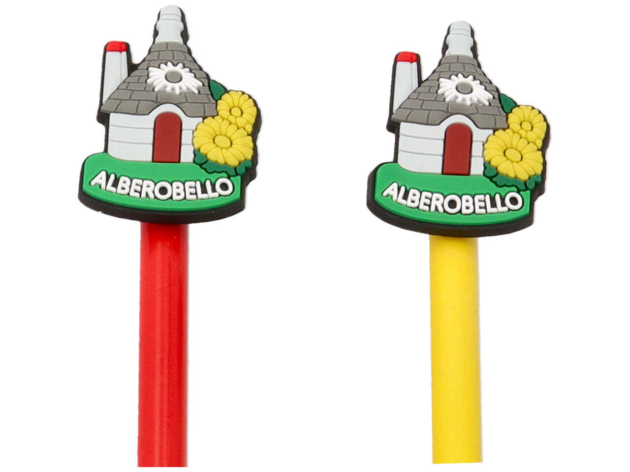 Matita pencil con topper in pvc e scritta alberobello