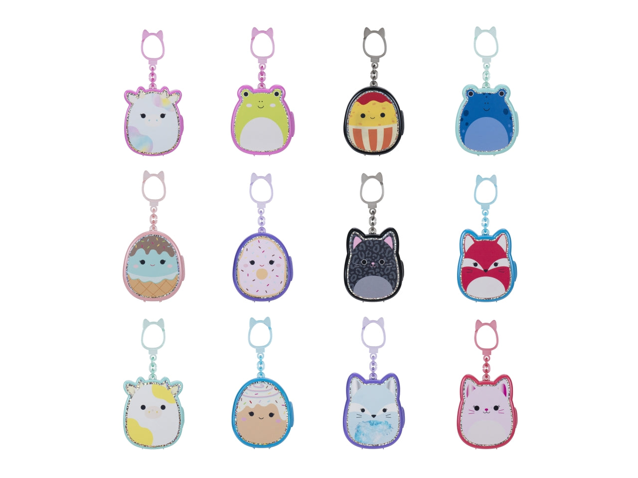 Squish a longs porta-charms con 3 personaggi inclusi assortiti