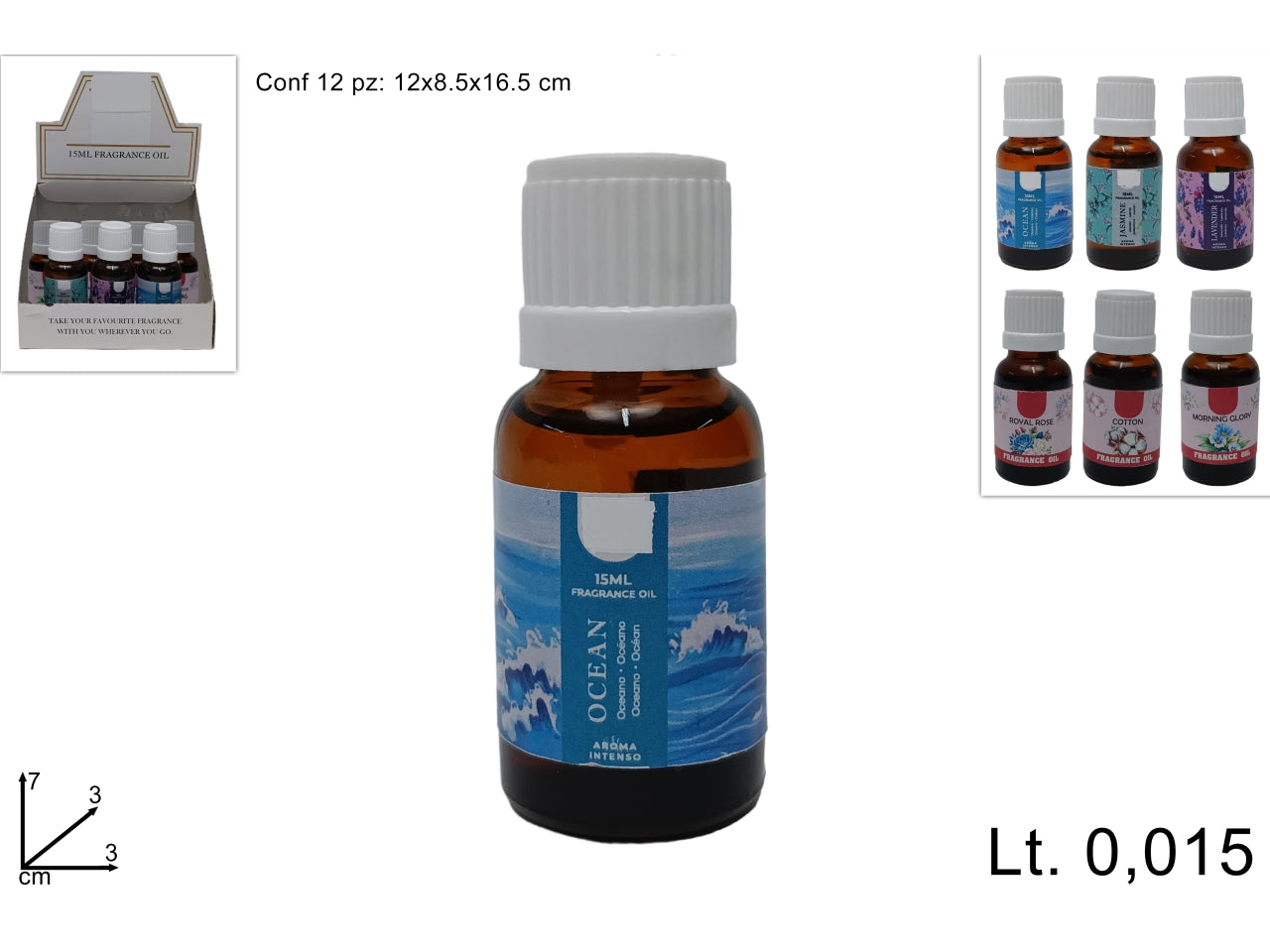 Olio essenziali 15ml in 6 fragranze assortite
