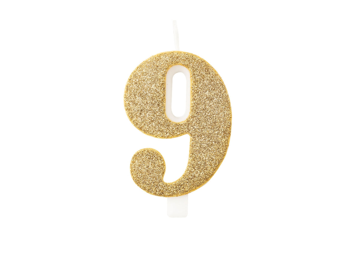 Candelina bio glitter n 9 cm 9,5 oro
