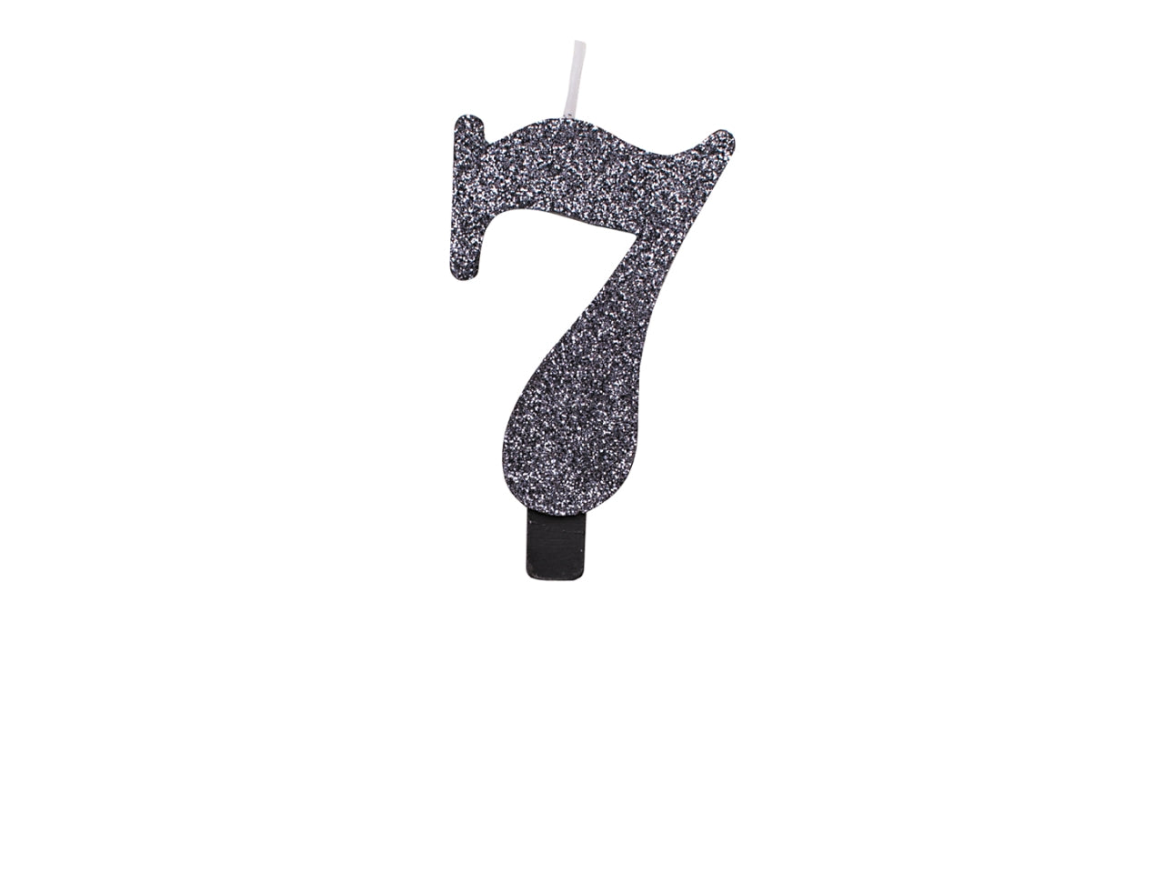 Candelina bio glitter n 7 cm 9,5 nero