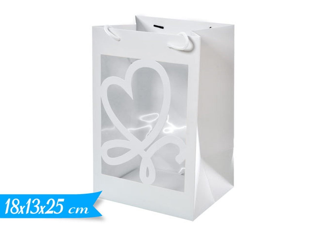 Busta con finestra 18x25x13cm colore bianco
