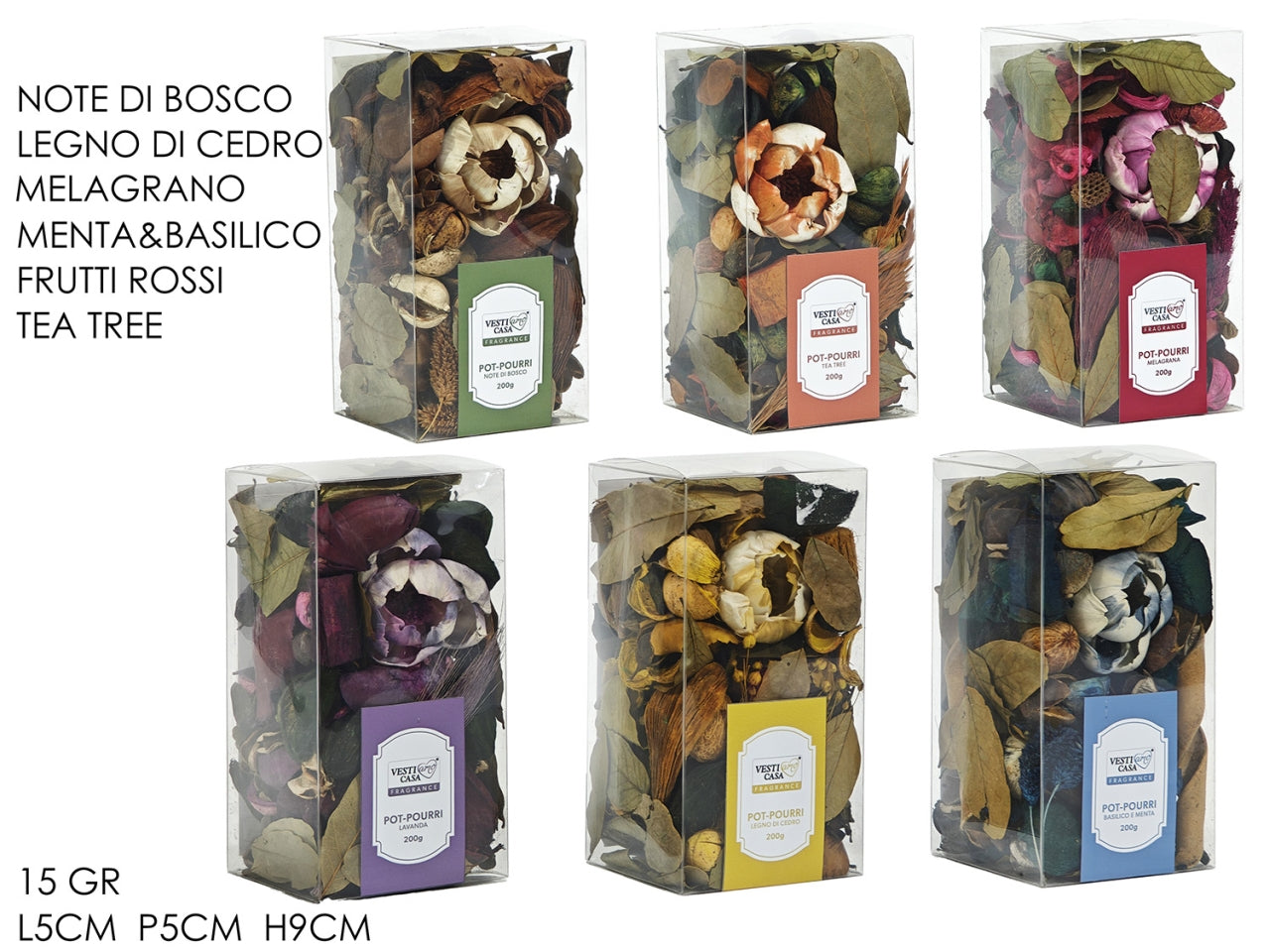 Potpourri 200gr in scatola con fraganze assortite