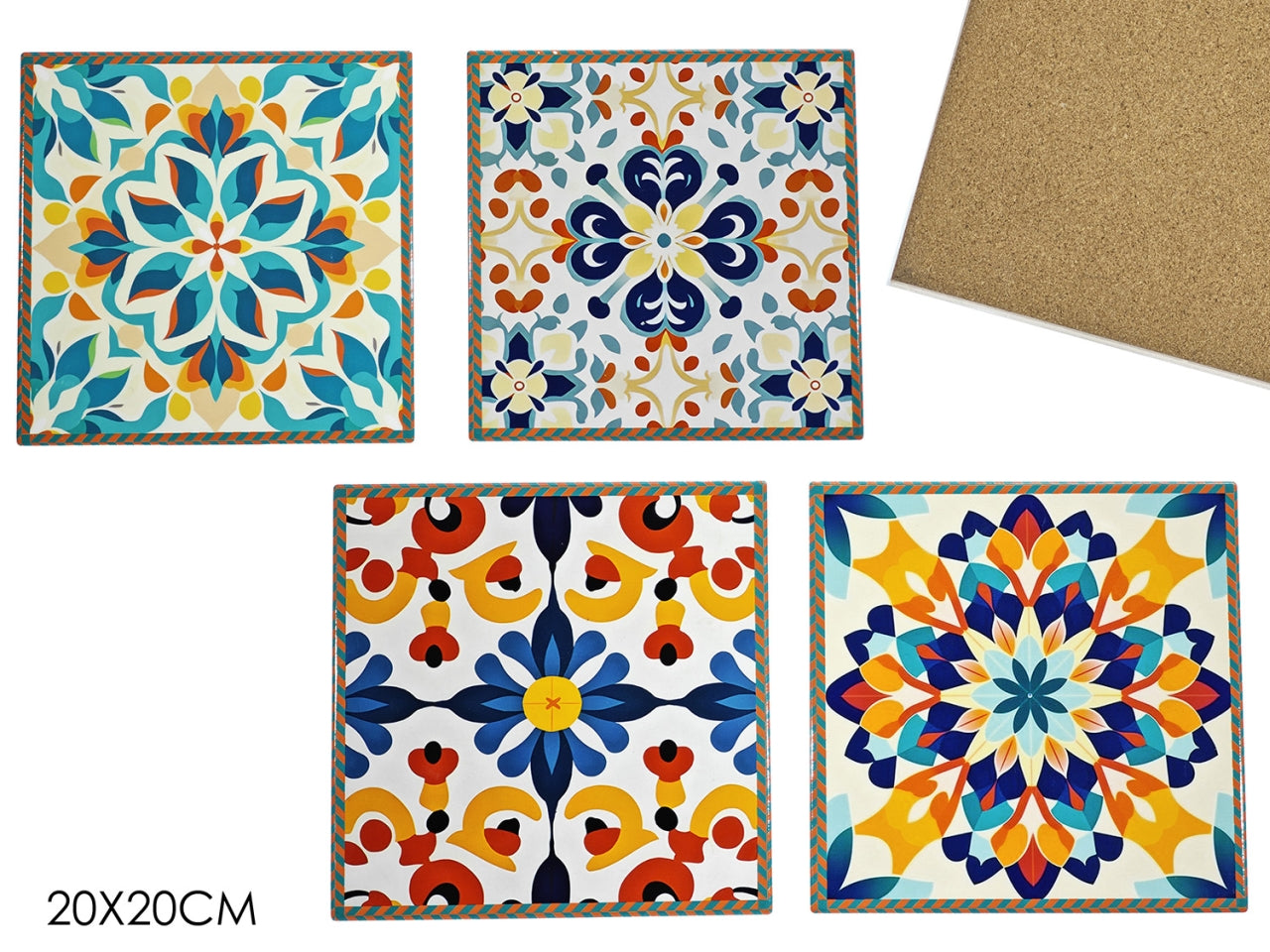 Sottopentola 20x20cm in 4 assortimenti