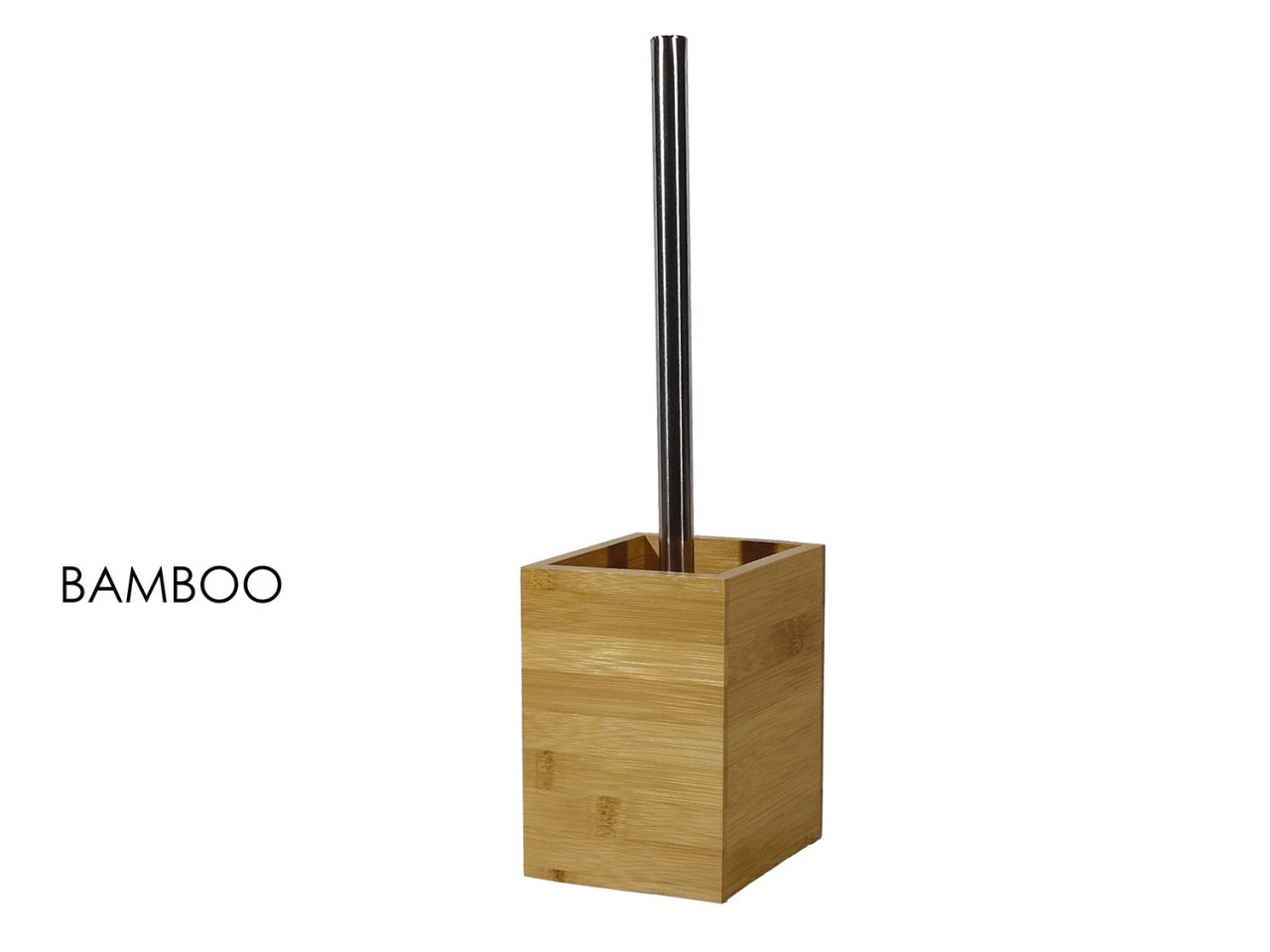 Portascopino in bamboo con scopino