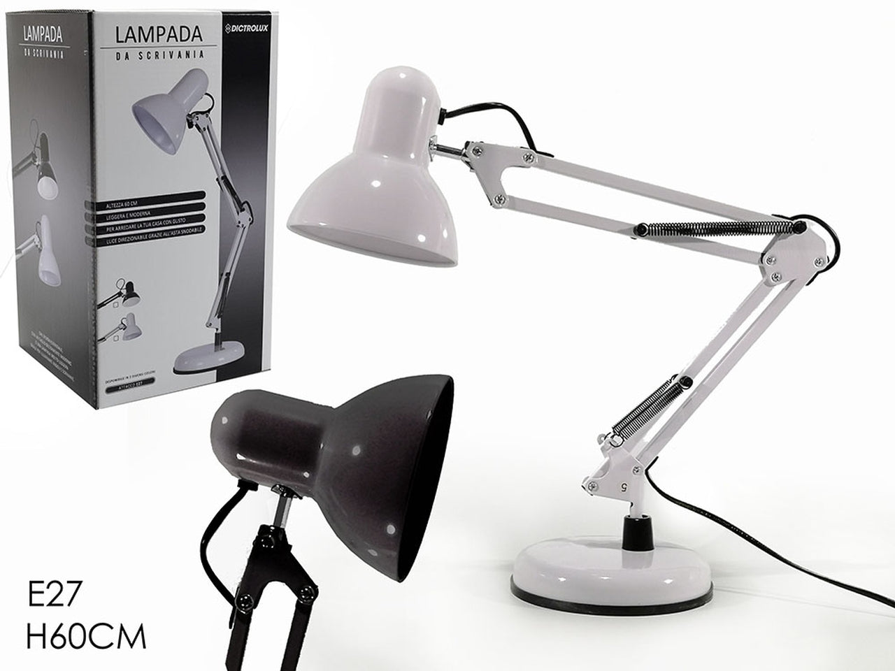 Lampada scrivania h60cm in colori assortiti