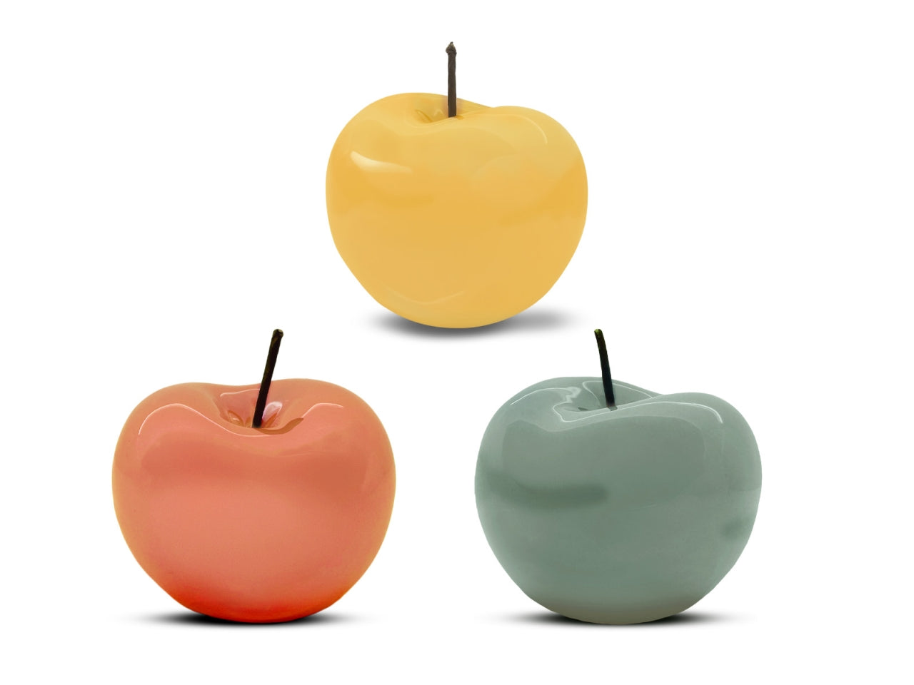 Mela h.6xd.8cm in 3 colori assortiti