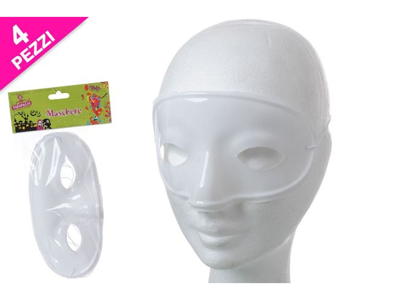 Mascherina bianca confezione da 4 pezzi