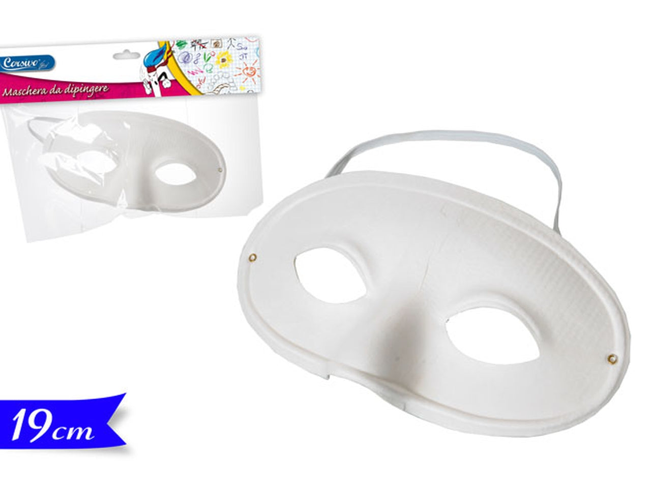 Mascherina bianca da dipingere