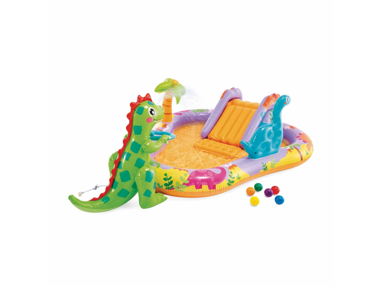 Piscina playcenter dino park con scivolo 201x157x69cm