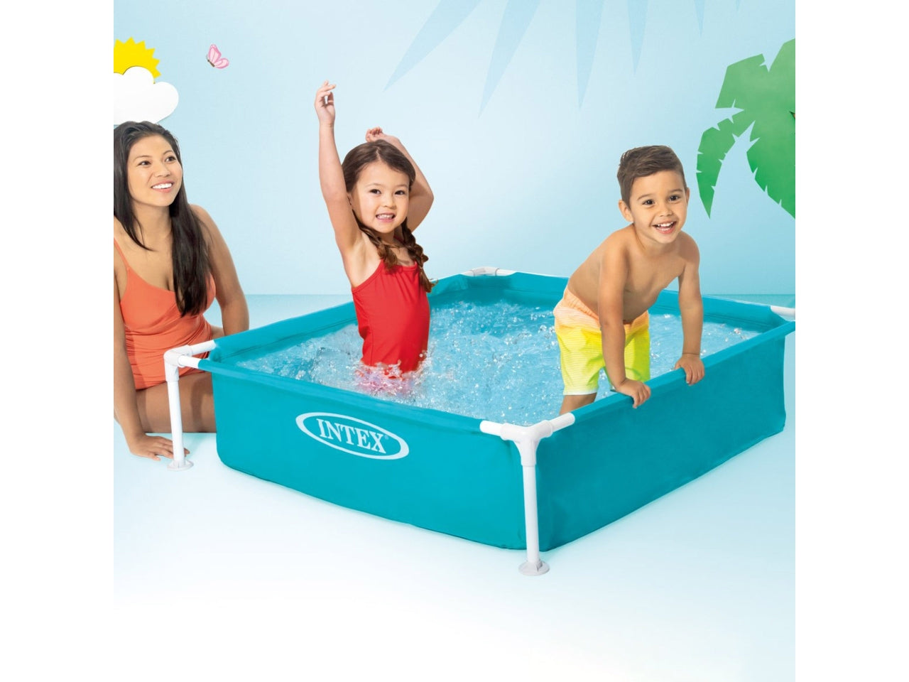 Piscina mini frame blu cm122x122x30