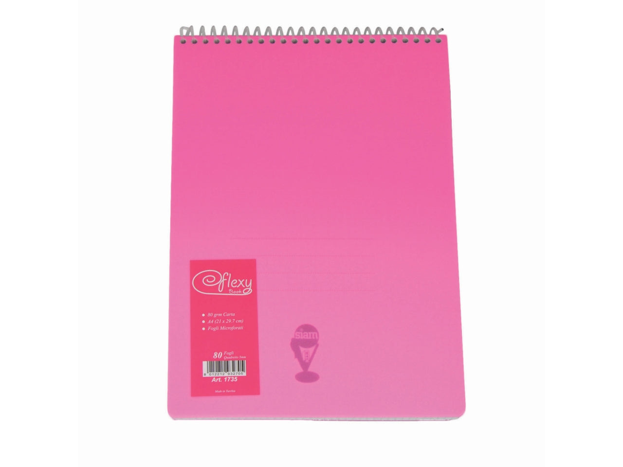 Block notes a4 plastificato con spirale a quadretti 5mm