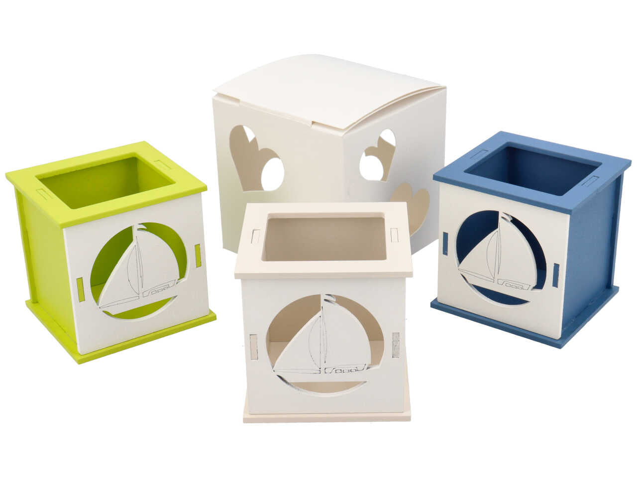 Portapenne vela in colori assortiti