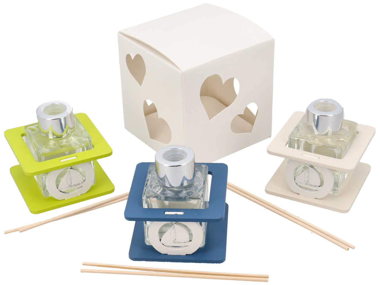 Profumatore quadrato 50ml vela in colori assortiti