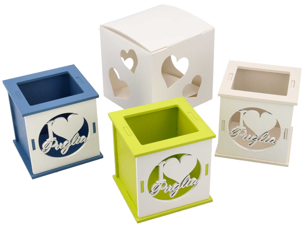 Portapenne i love puglia in colori assortiti