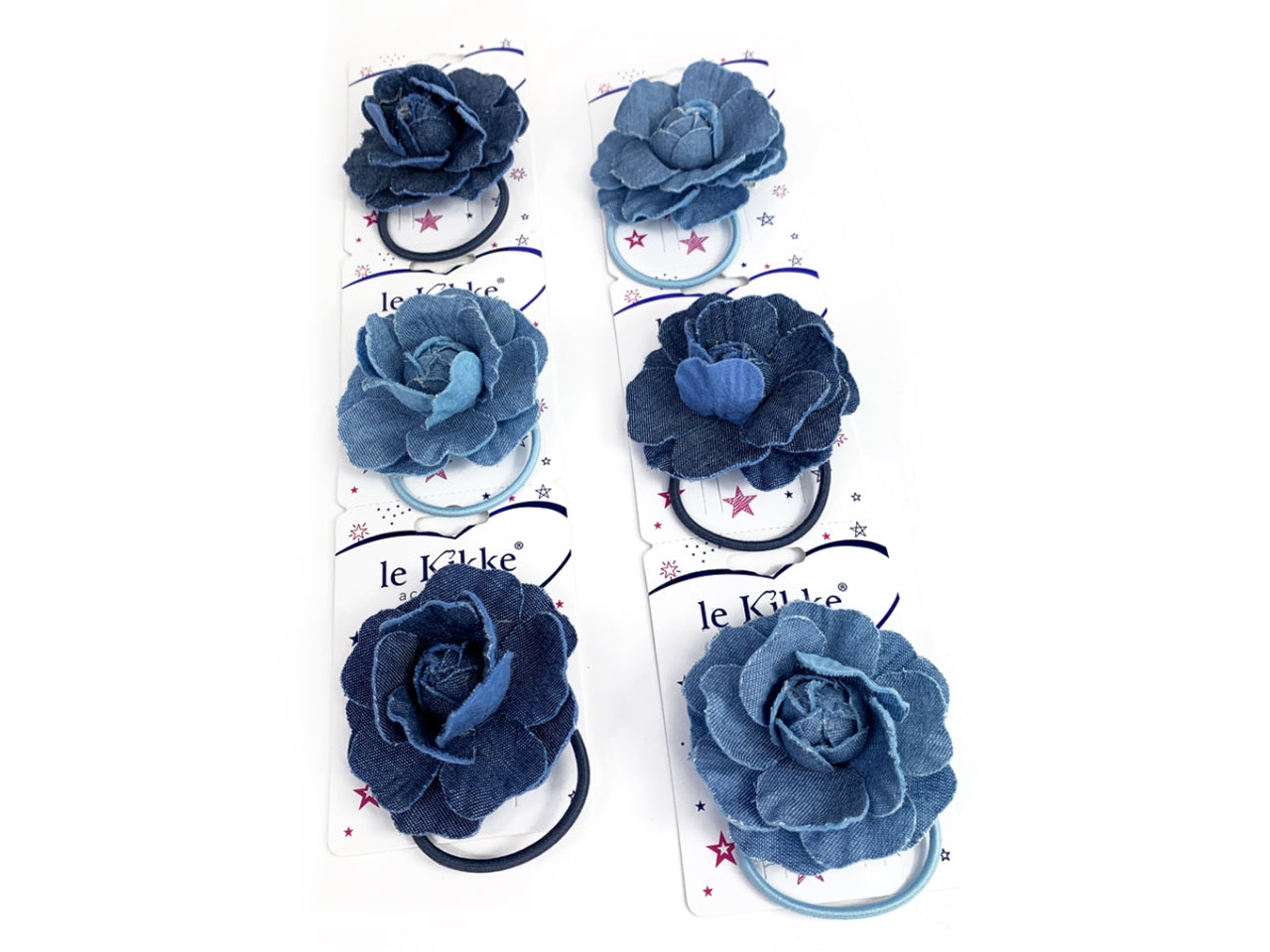 Elastico/becco floral denim