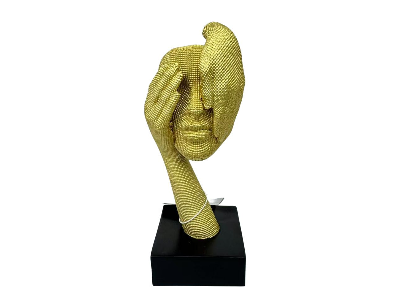 Statua viso in resina h.12cm oro