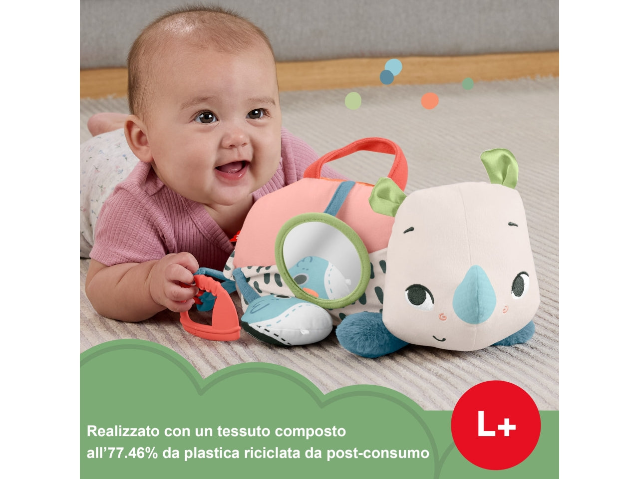 Baby rino giochi sul pancino