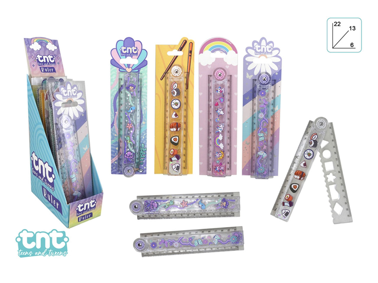 Tnt ruler - righello 30cm pieghevole con fluido