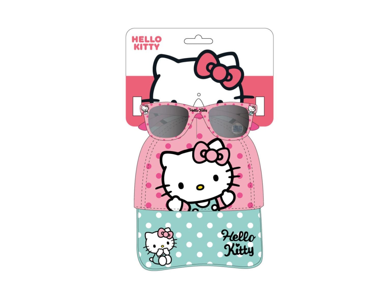 Hello kitty set cappellino con visiera e occhiali da sole