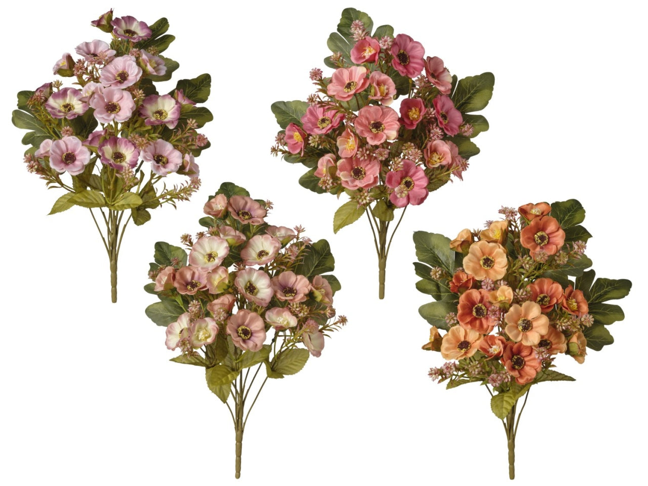 Mazzo frontale cosmee con 9 rami 41cm in 4 colori assortiti