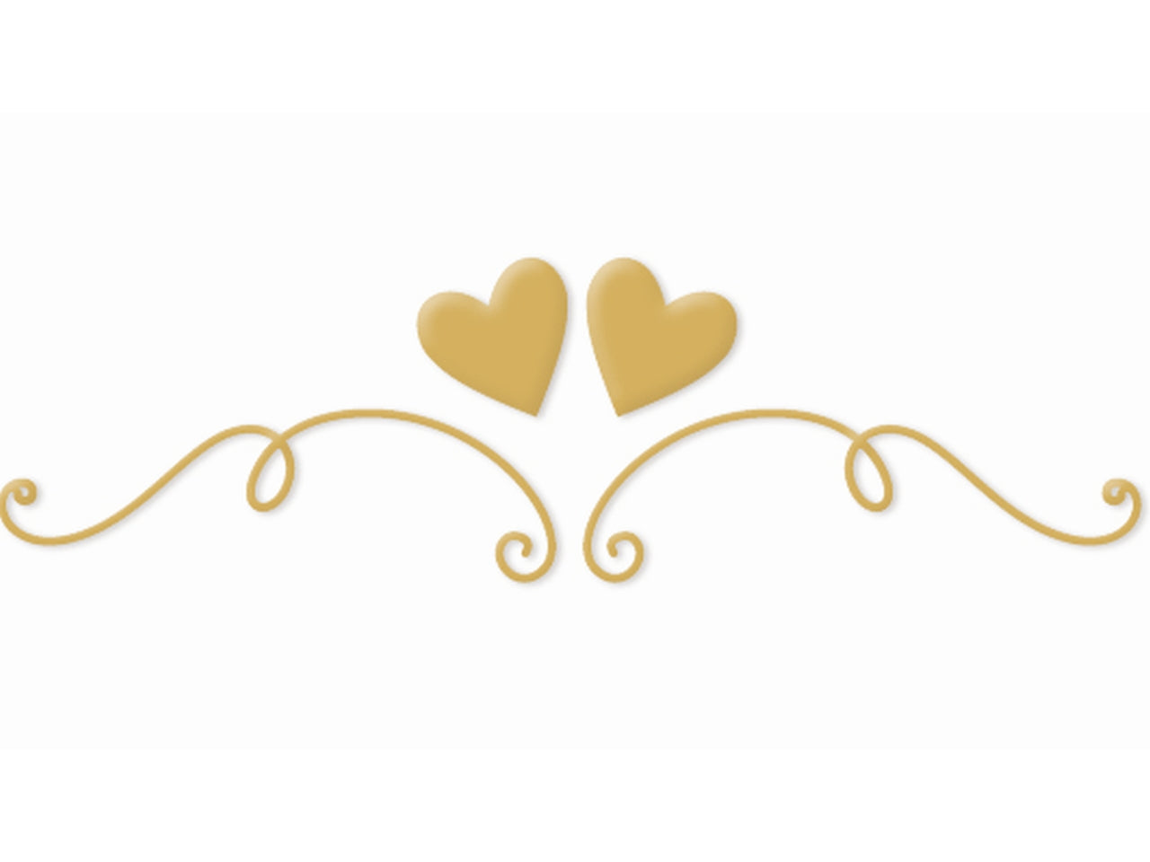 Biglietti bomboniera 100 pezzi f.to A4 avorio nozze cuori oro