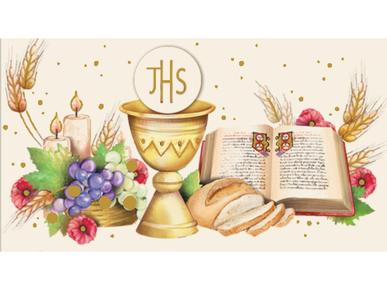 Biglietti bomboniera prima comunione calice 100 pezzi f.to A4