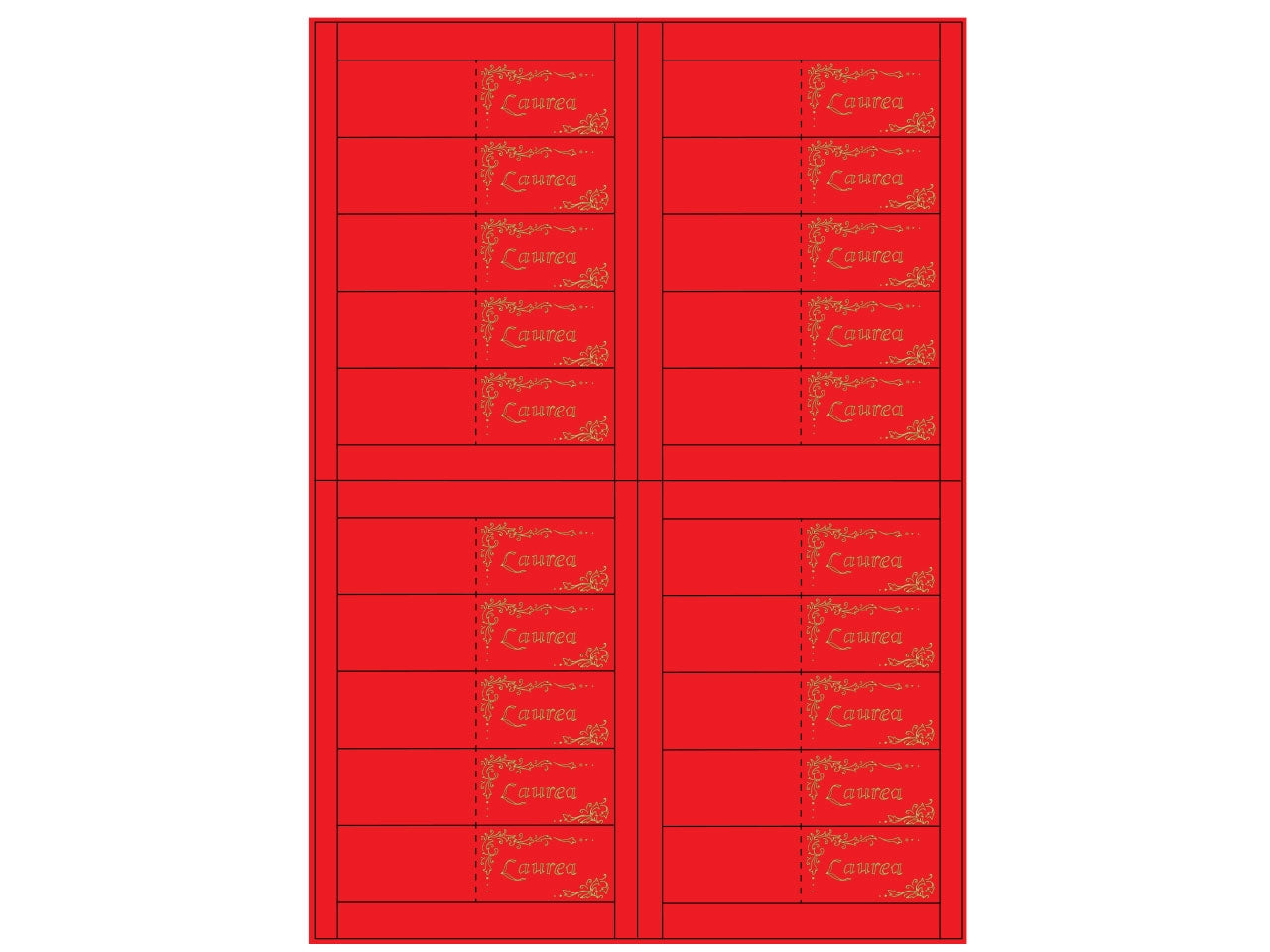 Biglietti bomboniera 100 pezzi f.to a4 laurea rosso e oro