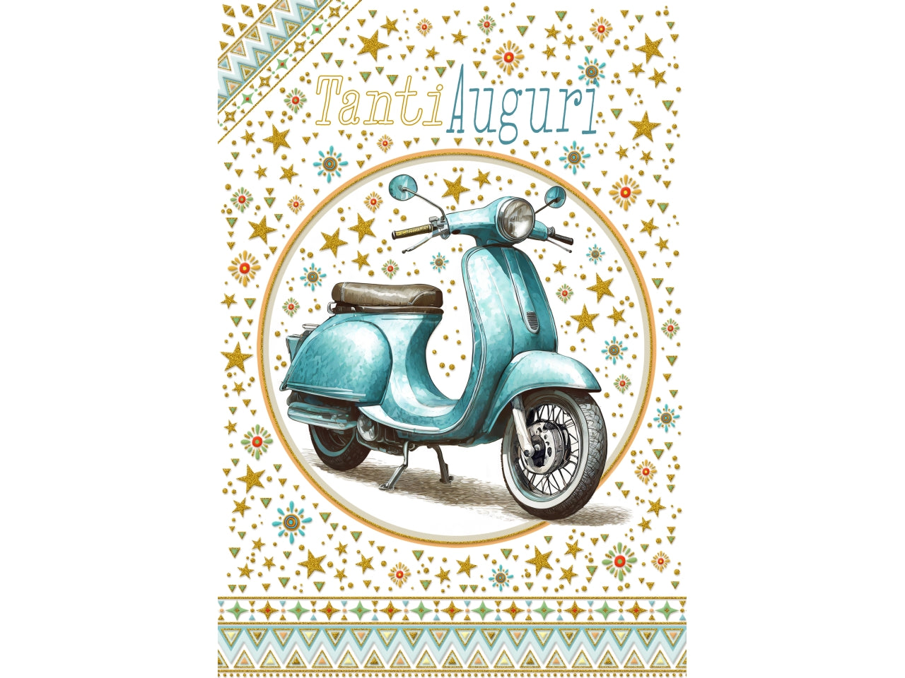 Biglietto tanti auguri maschile vespa