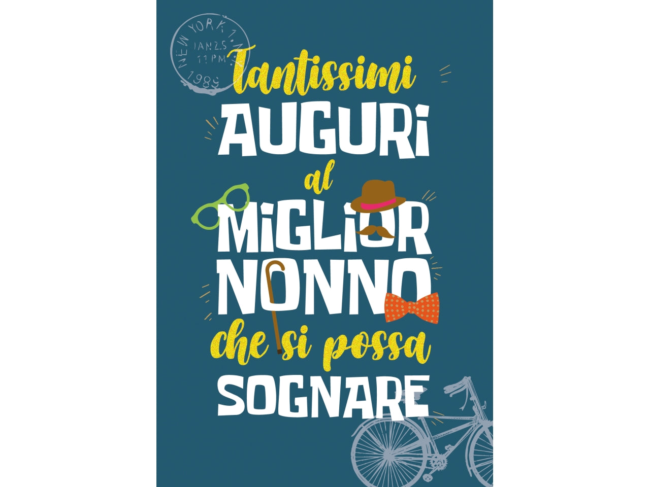 Biglietto tanti auguri nonno