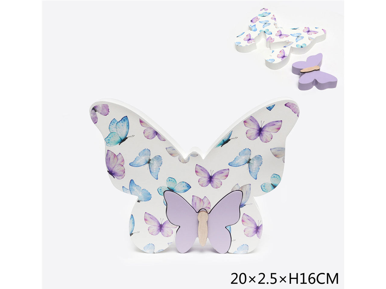 Dec. farfalla 20x16cm