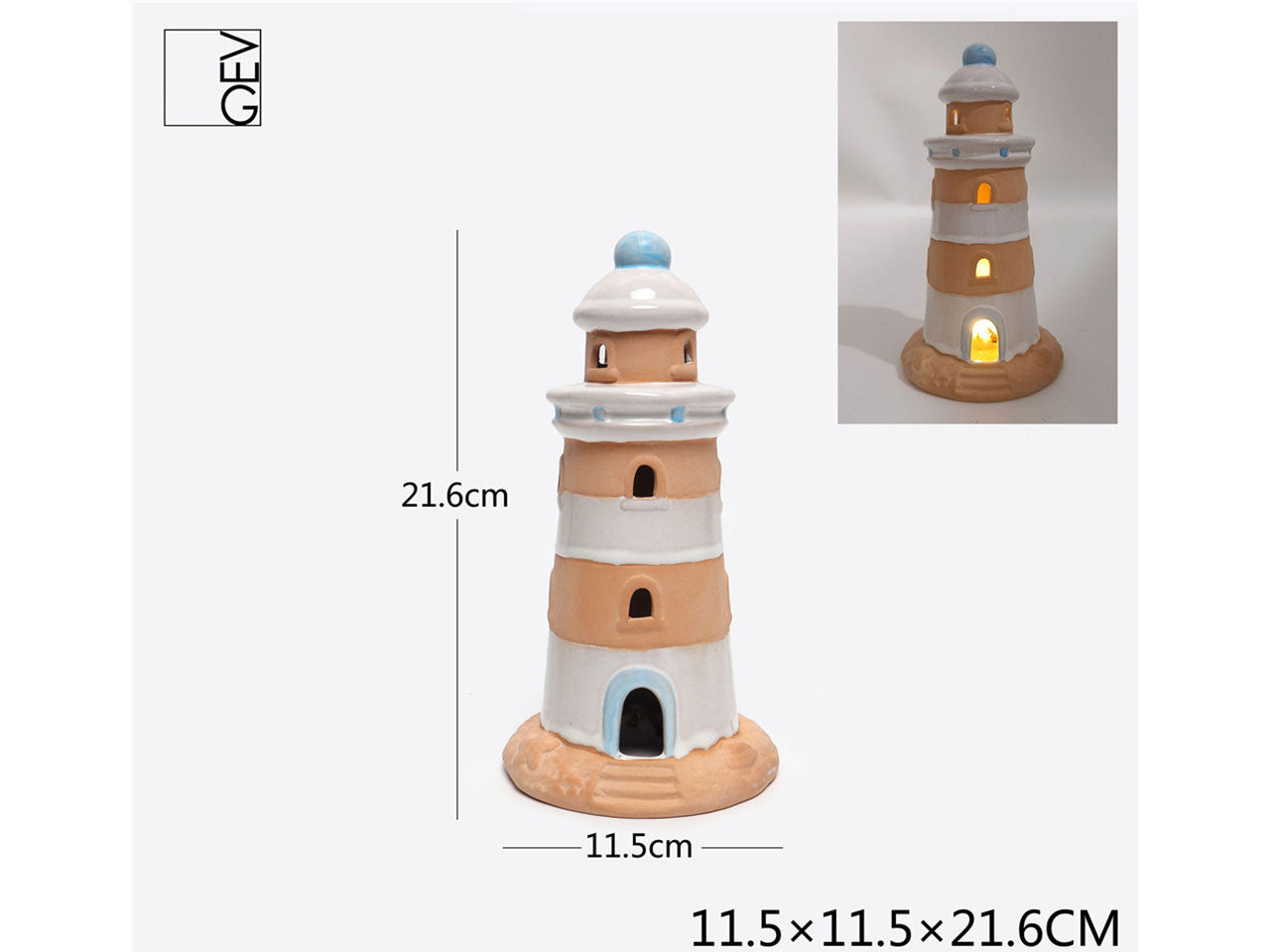Faro con luci 11,5x11cm