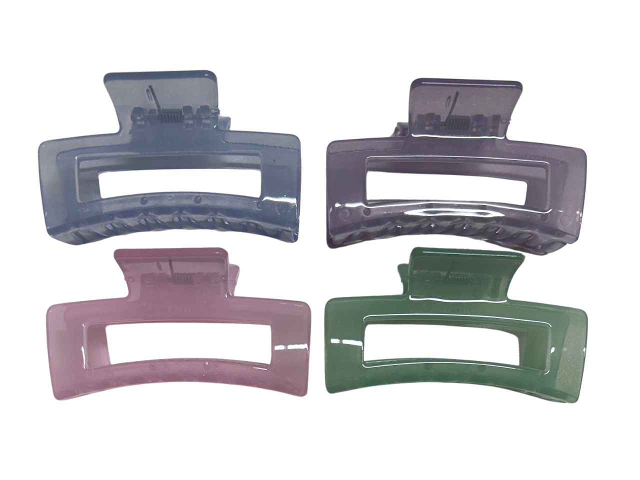 Pinza fibbia grande colorato trasparente light