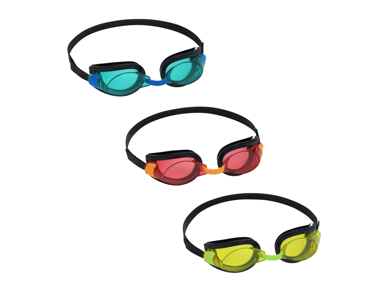 Occhialini focus in silicone con protezione uv per ragazzi dai 7-14 anni in colori assortiti